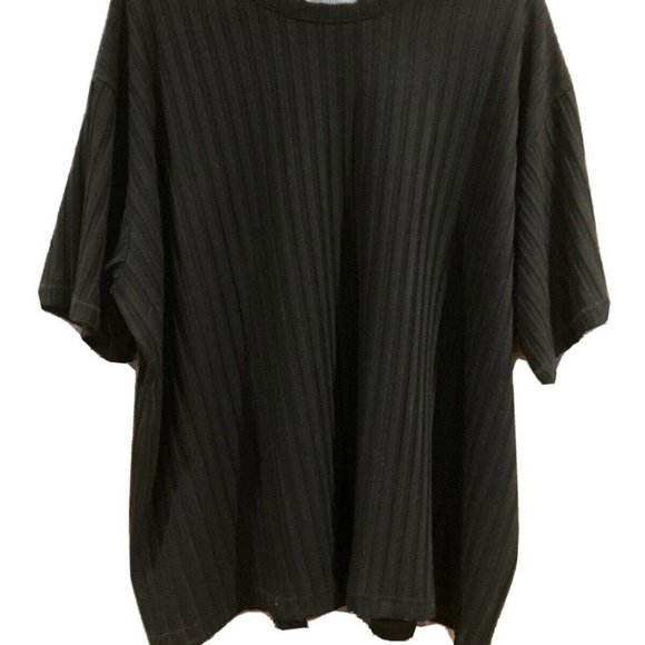 Good American Tops - Good American Ribbed Boyfriend Tee Black Size 5/6 (2XL/3XL) Excellent Condition